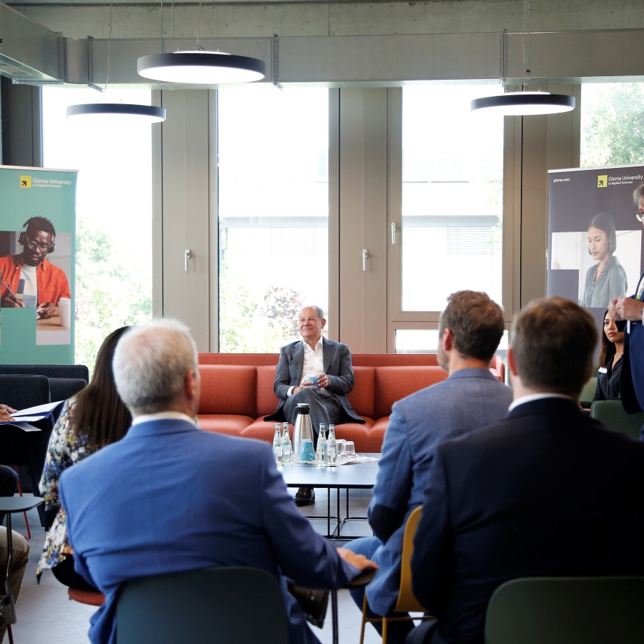 German Chancellor Visits Gisma 2023 1