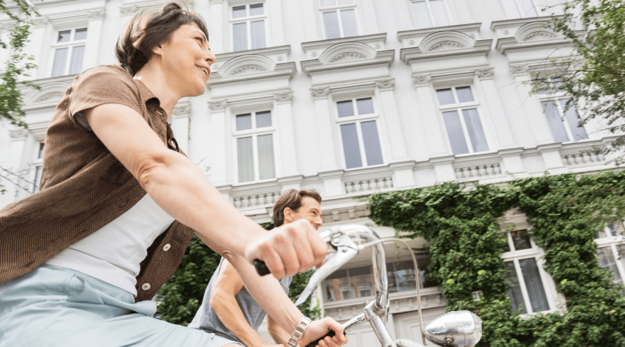 Students cycling in Berlin