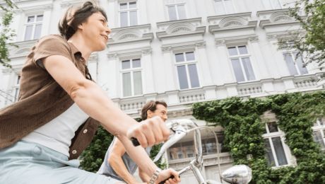 Students cycling in Berlin